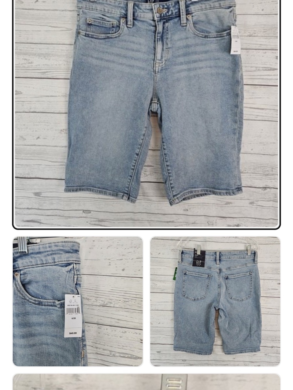 GAP Light Blue Denim Bermuda Shorts